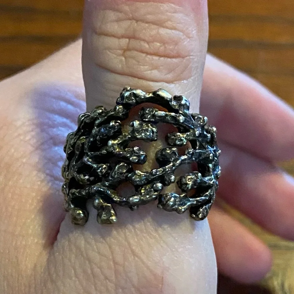 Silver Coral Tree Ring - Picture 3 of 5